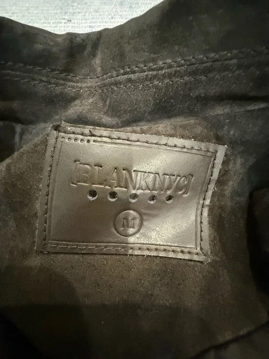 Blank NYC Dark Brown Suede Moto Jacket - Picture 4 of 6